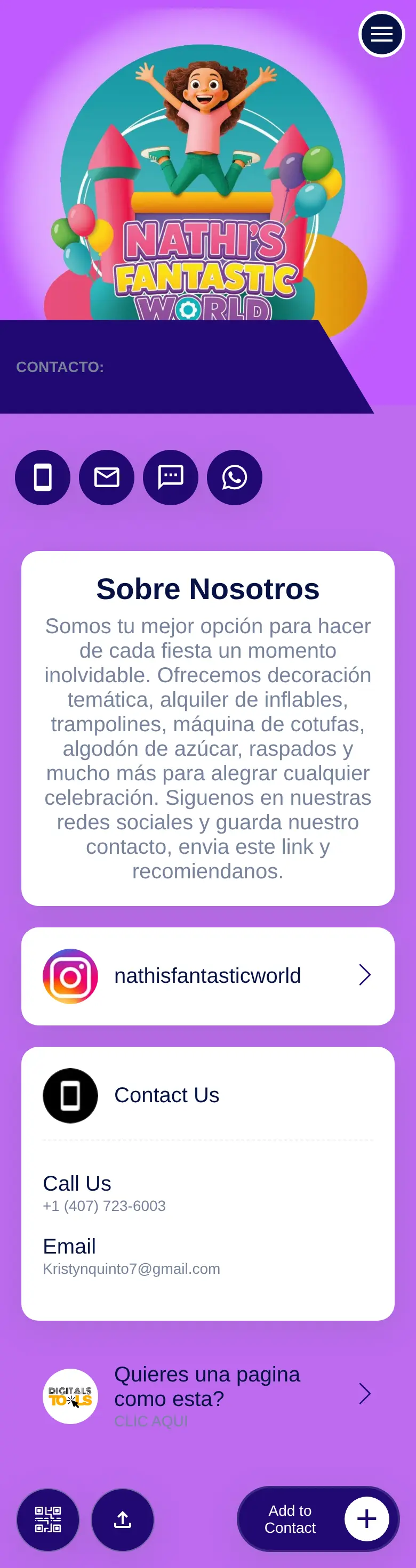Tarjeta digital de Nathi's Fantastic World