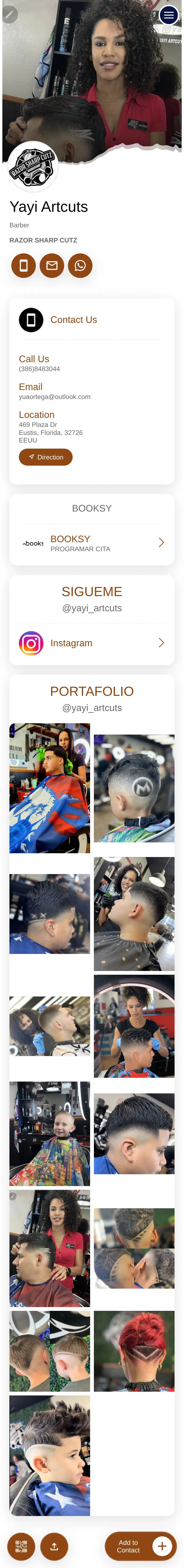Tarjeta digital de Yayi Artcuts