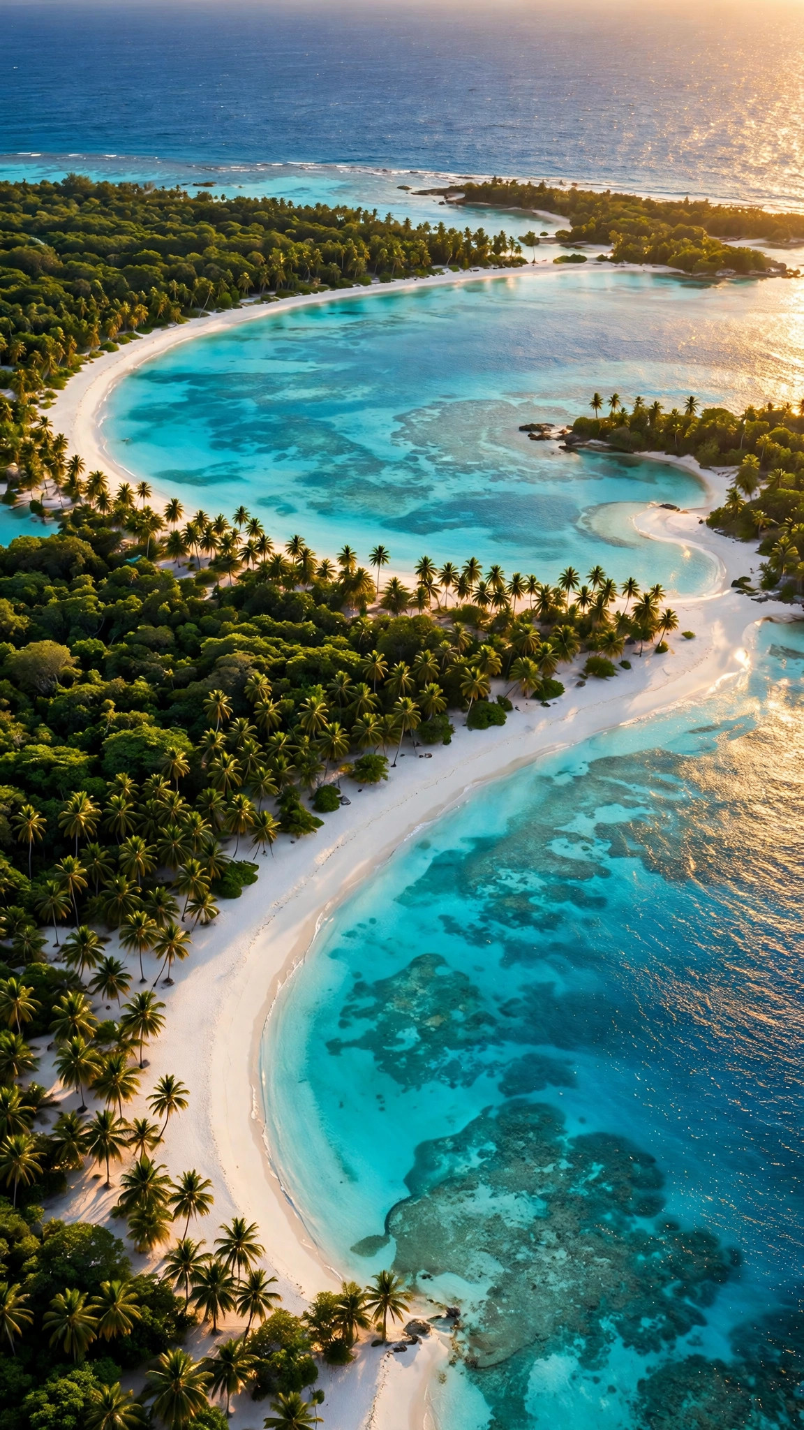 Playa paradisíaca con mar turquesa y palmeras — plantilla AGENCIA DE VIAJES