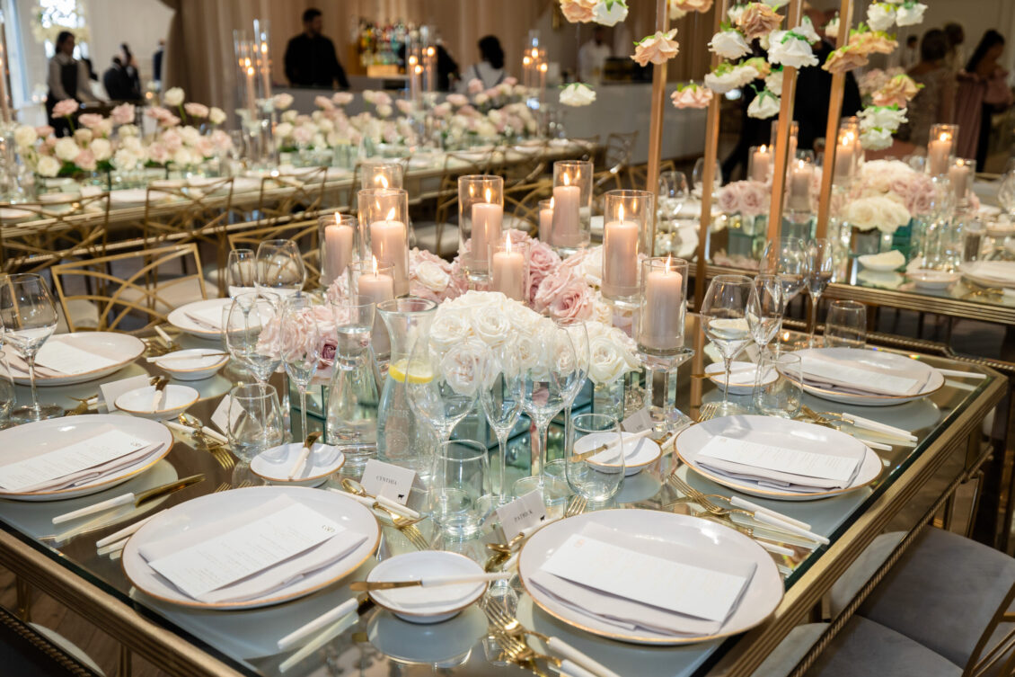 Recepción de boda elegantemente montada por una empresa organizadora de eventos — plantilla DIGITALS AI EVENT PLANNER